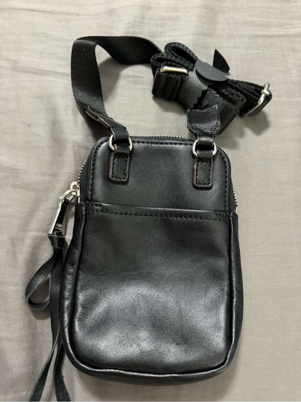 Aimee Kestenberg Just Saying Black Leather Rhinestone Studded Crossbody Bag - Picture 6 of 6
